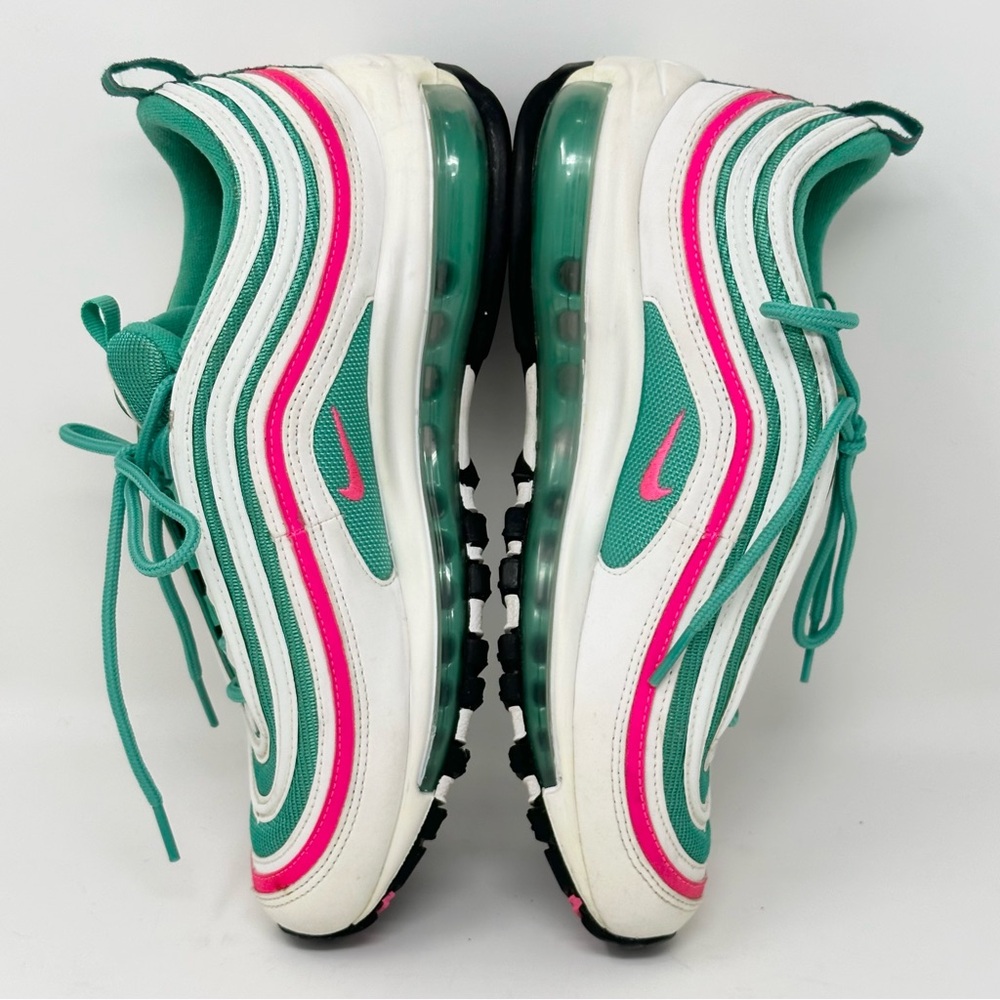 Nike Air Max 97 South Beach Youth 7Y White Pink Blast Green Shoes 921522-101 - Picture 4 of 10